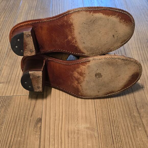 Anthropologie Holding Horses Distressed Leather Ankle Boots Sz 6.5M - Picture 5 of 7